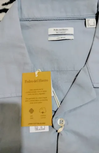 Camisa manga corta Pedro del Hierro azul