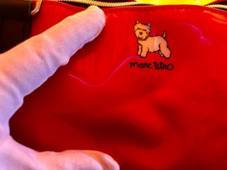 Bolso Marc Tetro Rojo Charol Perro Westie