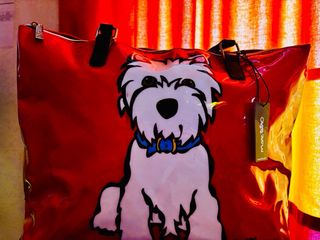 Bolso Marc Tetro Rojo Charol Perro Westie