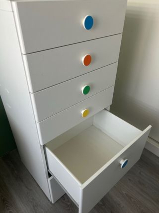 Cómoda 6 cajones multicolor