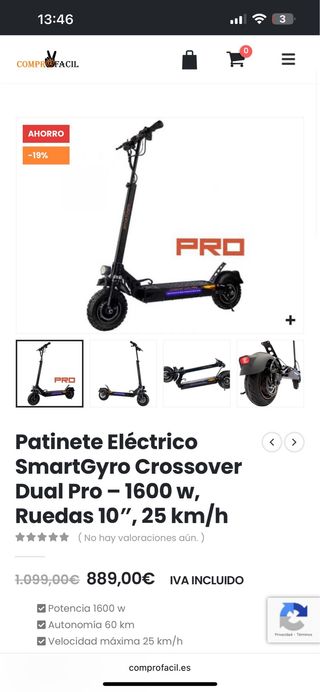 Patín Eléctrico Dual Pro Crossover