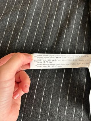 Blazer Stradivarius Gris Rayas Blancas Talla XS