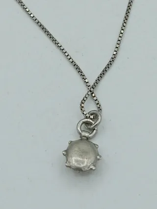 Collana argento con ciondolo coccinella rossa