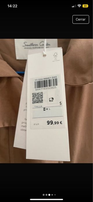 Chaqueta gabardina beige