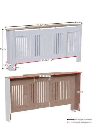 Vida Designs Arlington Cubierta Radiador Blanca