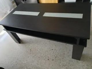 Mesa de centro madera y cristal