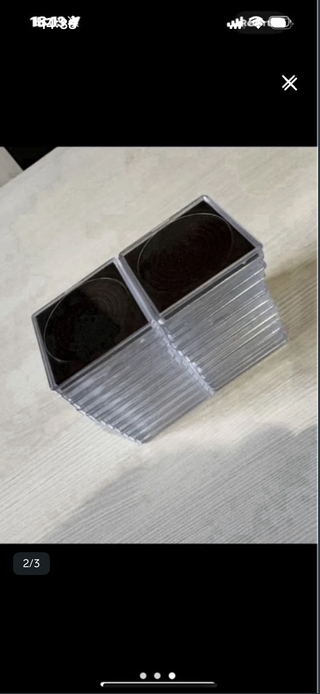 40 Cápsulas cuadradas para monedas de 40mm maximo