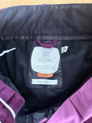 Pantalón Snowboard Morado Talla L Marca Coal