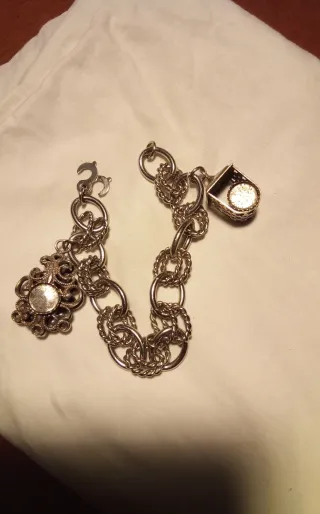 Bracciale donna argento con ciondoli