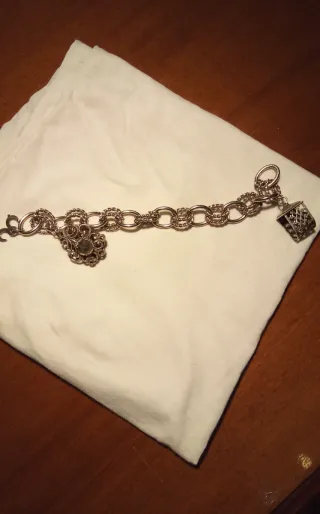 Bracciale donna argento con ciondoli