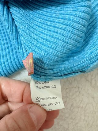 Jersey sin mangas cuello alto azul