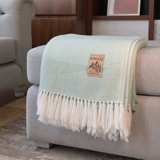 Manta Alpaca Menta 200x140cm
