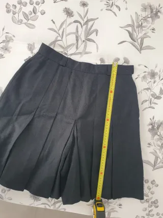 Falda pantalón lana gris marengo