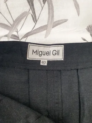 Falda pantalón lana gris marengo
