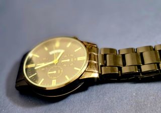 Reloj Geneva Moderno Elegante Negro/Dorado