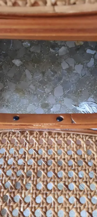 Silla Mecedora Ratán y Madera