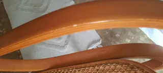 Silla Mecedora Ratán y Madera