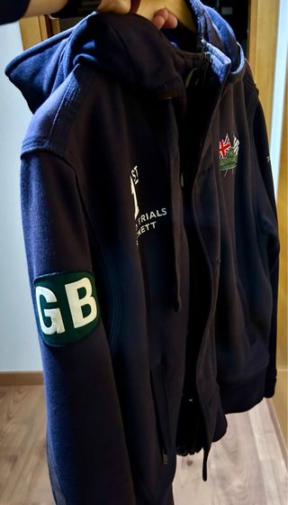 Sudadera Hackett azul con parches