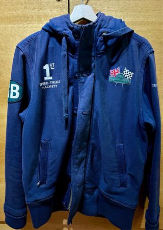 Sudadera Hackett azul con parches