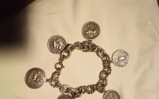 Bracciale donna argento con ciondoli