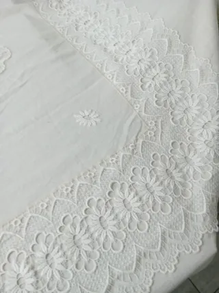 Copriletto pizzo macramè fatto a mano 260x260