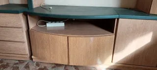 Mueble de salón modular, mesa extensible y sillas