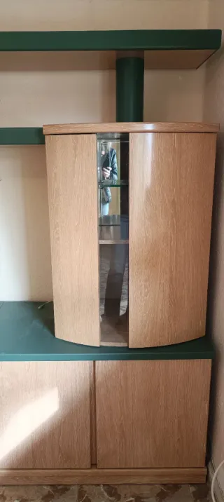 Mueble de salón modular, mesa extensible y sillas