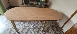 Mueble de salón modular, mesa extensible y sillas