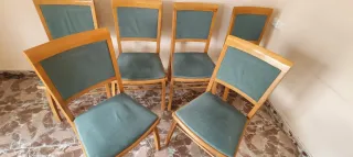 Mueble de salón modular, mesa extensible y sillas