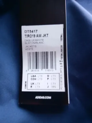 Chubasquero cortavientos Adidas Azul