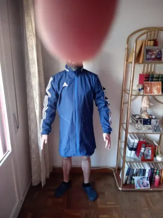 Chubasquero cortavientos Adidas Azul
