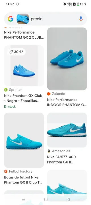 Zapatillas Fútbol Nike Azul un solo uso