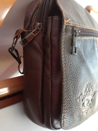 Bolso de Piel Unisex Marrón