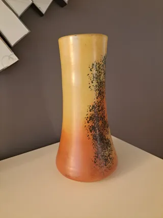 Vaso vidrio firmado Legras (Leg). Circa 1900