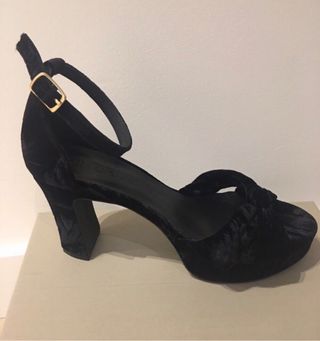 Sandalias Cherubina terciopelo negras