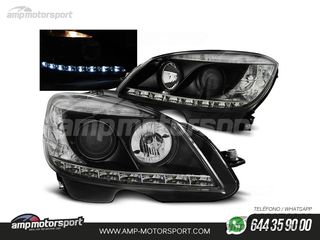 FAROS DELANTEROS LUZ DIURNA LED PARA MERCEDES CLASE C W204