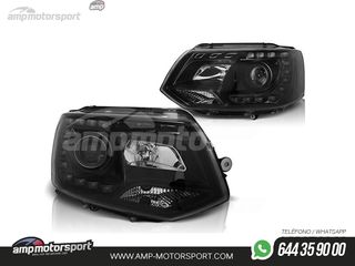 FAROS DELANTEROS LUZ DIURNA LED REAL DRL PARA VOLKSWAGEN T5