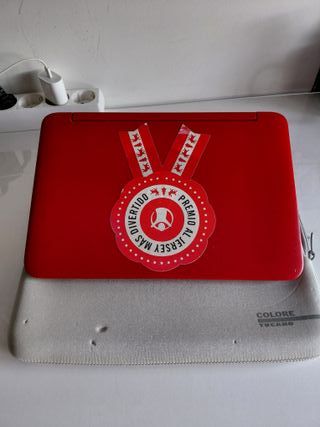 Ordenador HP Rojo y Plateado Windows 10