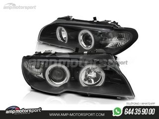 FAROS DELANTEROS OJOS DE ANGEL CCFL PARA BMW SERIE 3 E46 / COUPE / CABRIO