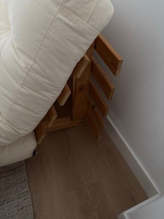 Sofá Futón Beige Madera