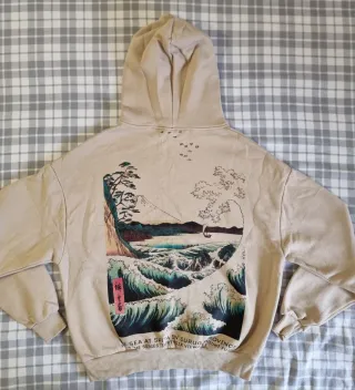 Sudadera Pull and Bear capucha beige Talla XS