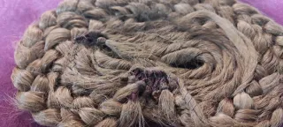 Moño Fallera Rubio Oscuro Trasero