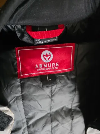 Chaqueta Moto ARMURE Gris/Negro/Rojo
