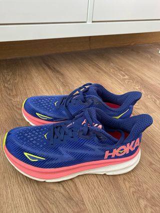 Zapatillas Hoka Clifton 9 Mujer Azul/Rosa
