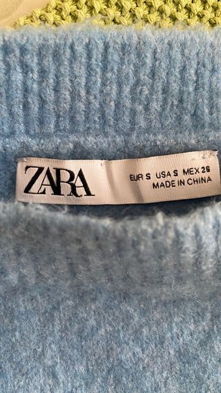 Jersey Zara Oversize Azul Talla S