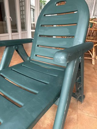 2 Hamacas de jardín de plástico verde