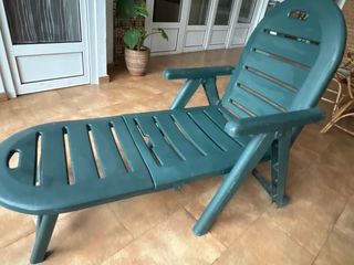 2 Hamacas de jardín de plástico verde