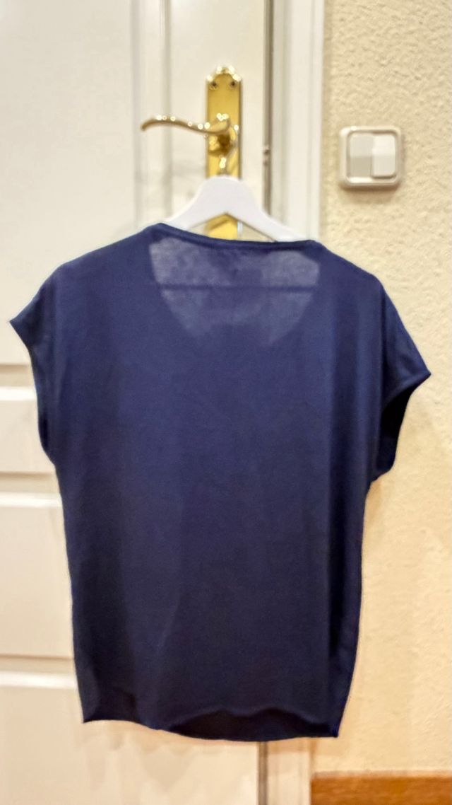 Blusa Azul Talla XL con Diseño nueva a estrenar