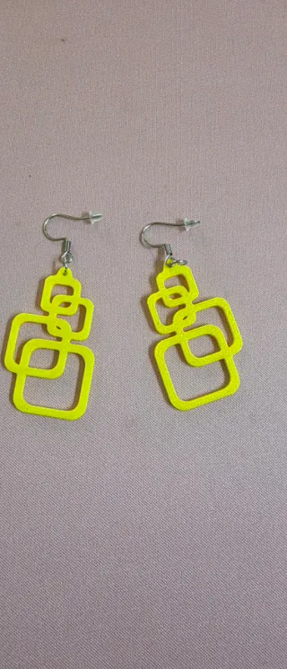 Orecchini stampati 3D con gancio in acciaio