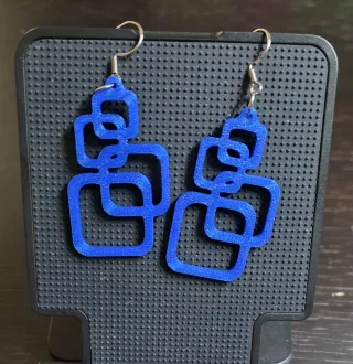 Orecchini stampati 3D con gancio in acciaio